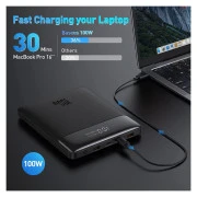 Baseus Blade Digital Display 20000mAh PD/100W, Black (PPDGL-01, PPBLD100-S) (PPBL000201) (UA)