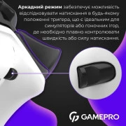 Геймпад GamePro GPS13W BT 5.3/USB/PC/iOS/Android/PS3/PS4 RGB White (GPS13W) (UA)