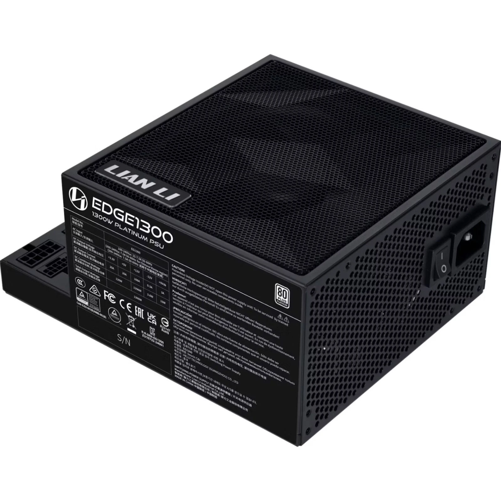 Lian Li 1300W EDGE1300 (G9P.EG1300.BE00.EU) (UA) Тип БП: для компьютеров;