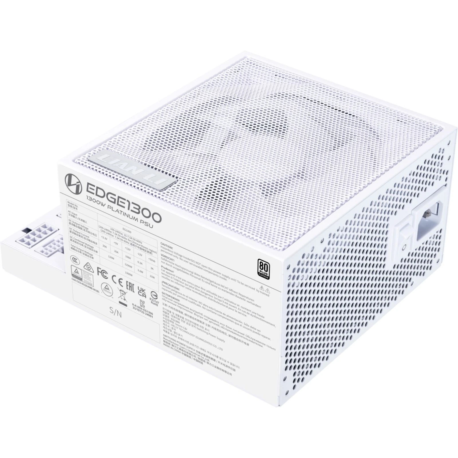 Lian Li 1300W EDGE1300 White (G9P.EG1300.WE00.EU) (UA) Тип БП: модульные, для