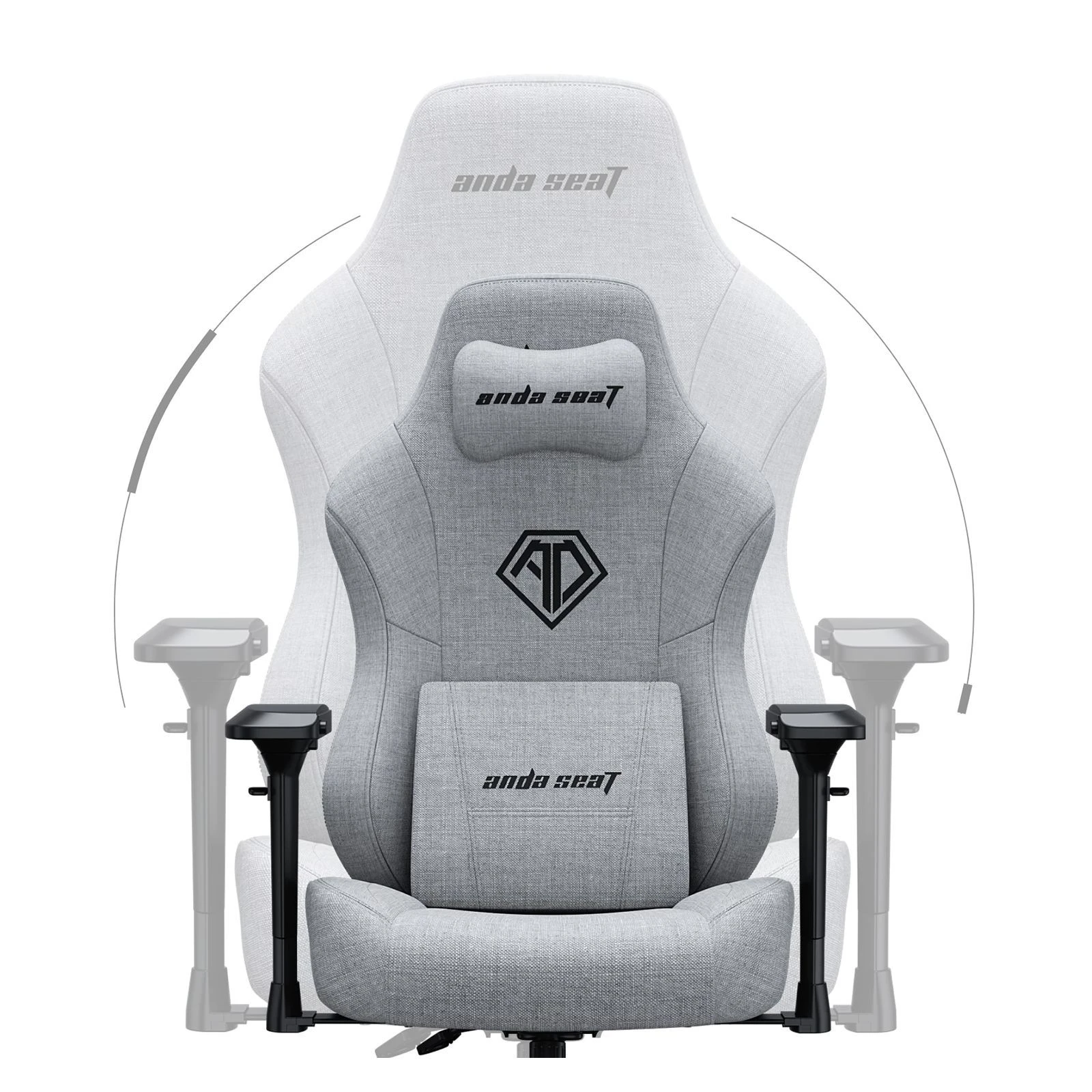 Anda Seat Phantom 3 Pro Fabric Size L Grey (AD18YC-06-G-F) (UA) Матеріал рами метал