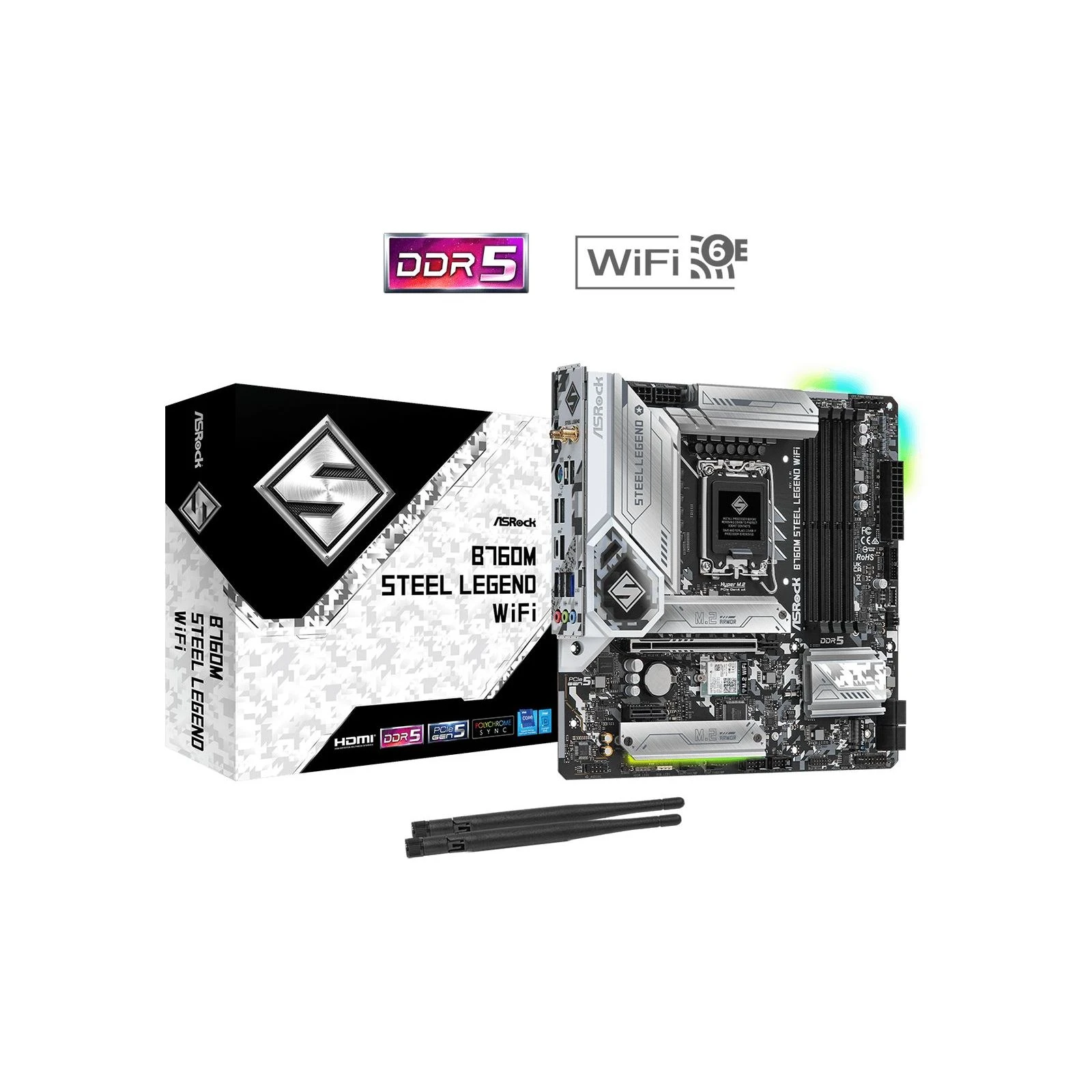 ASRock B760M STEEL LEGEND WIFI (UA) Назначение: геймерская; Сокет: