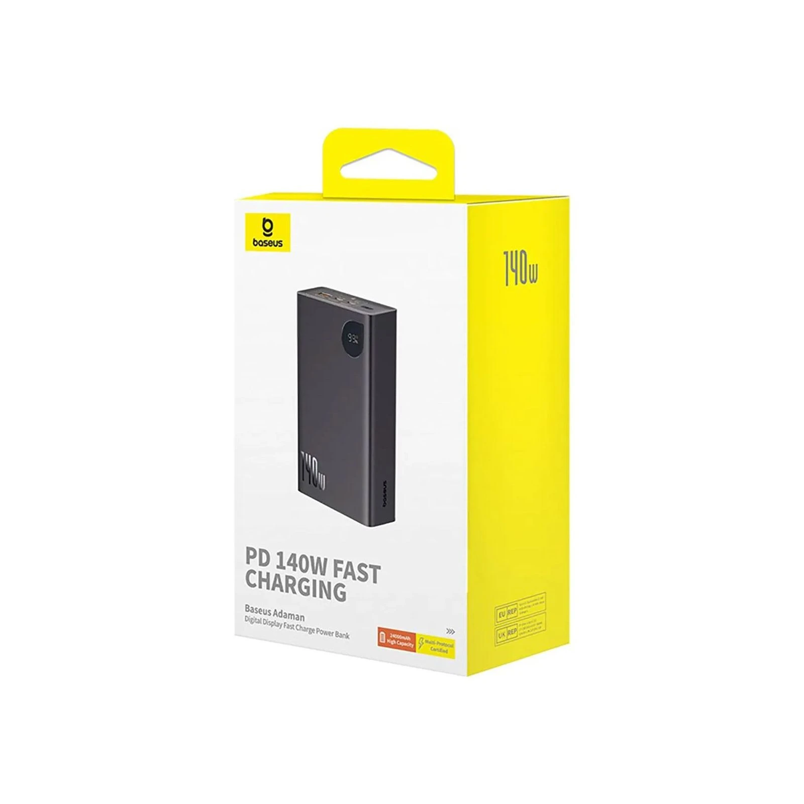 Baseus Adaman Metal Digital Display 24000mAh 140W, Black (P10021508113-00) (P10021507112-02) (UA) Джерело заряду батареї USB Type C