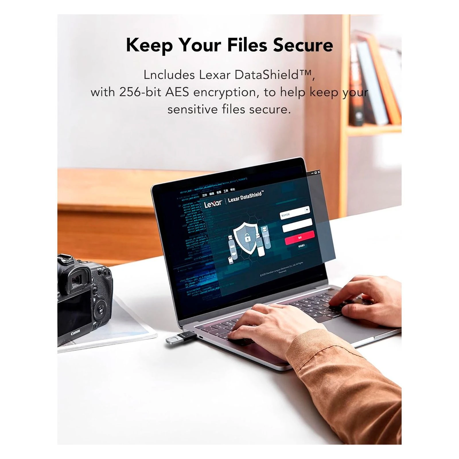 Lexar 128GB JumpDrive Fingerprint F35 Pro USB 3.2 (LJDF35P128G-RNBNG) (UA) Физические размеры 20.4 x 61.57 x 7. 9 мм