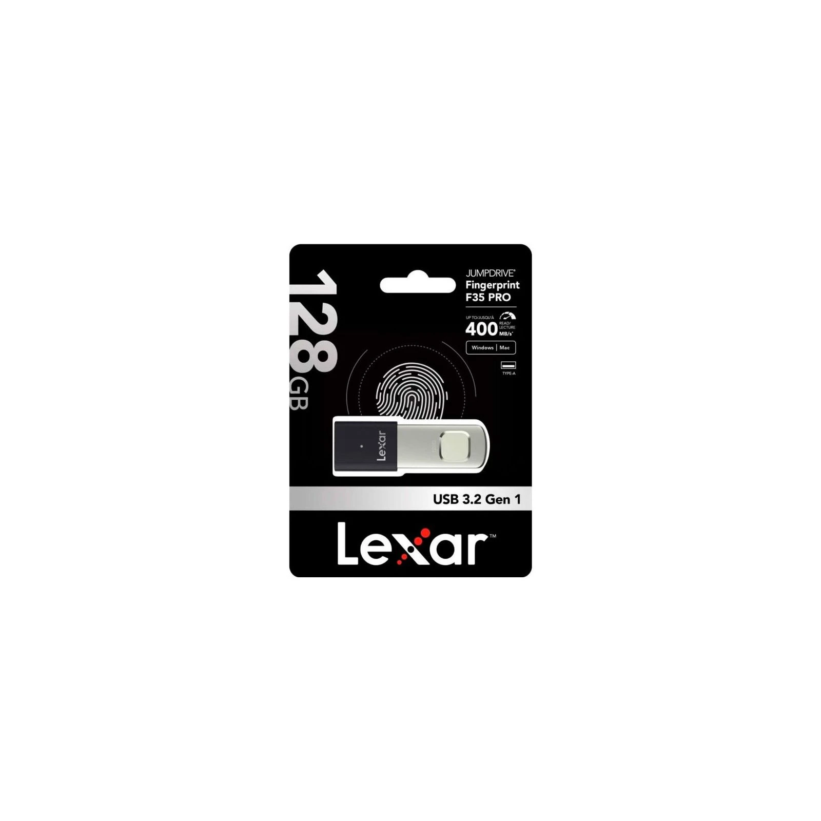 Lexar 128GB JumpDrive Fingerprint F35 Pro USB 3.2 (LJDF35P128G-RNBNG) (UA)