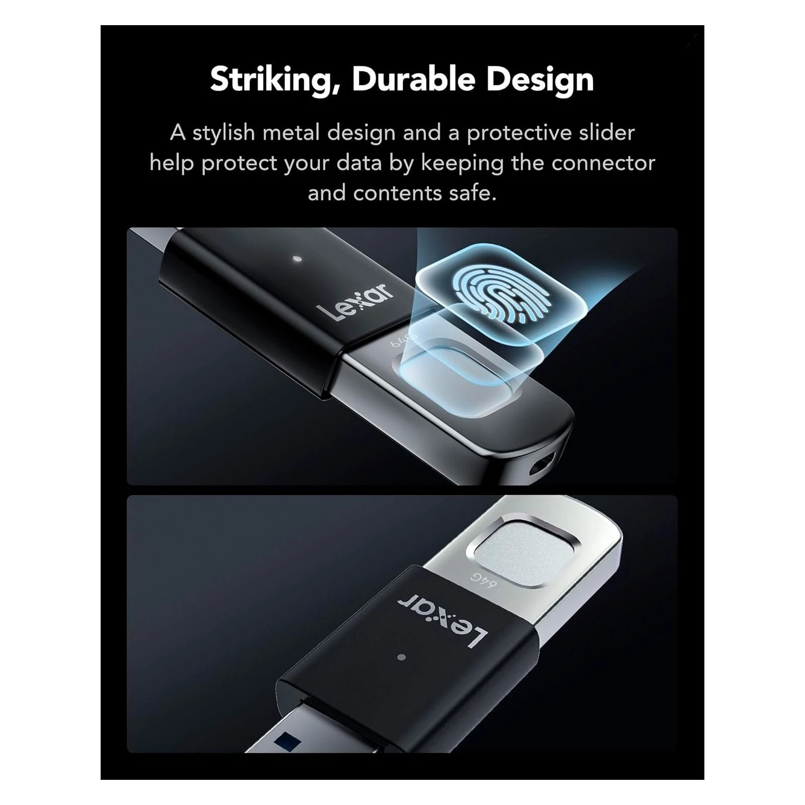 Lexar 128GB JumpDrive Fingerprint F35 Pro USB 3.2 (LJDF35P128G-RNBNG) (UA)