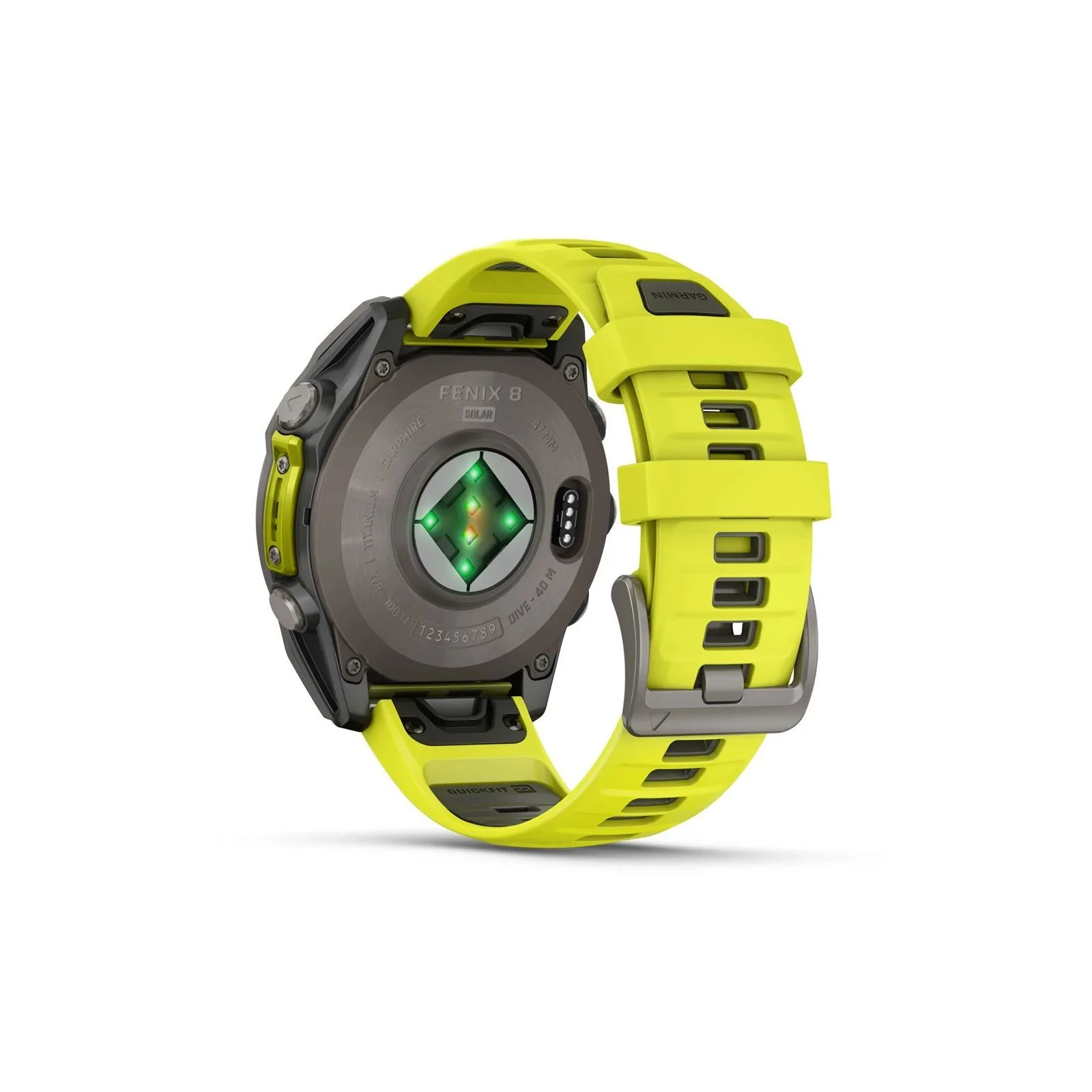 Смарт-годинник Garmin fenix 8 47mm,Saph Solar, BareTi/Graphite,AmpYe/GrphBnd (010-02906-21) (UA) Сумісна ОС iOS, Android
