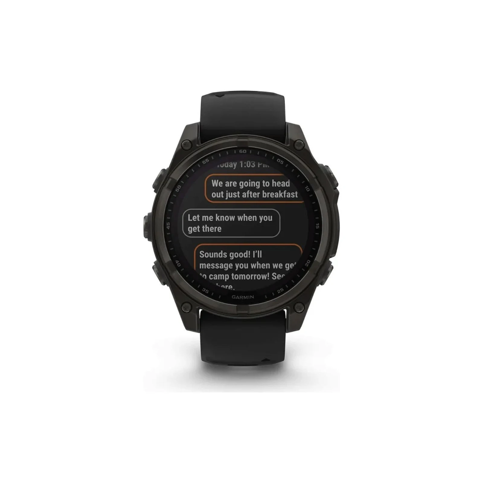 Смарт-годинник Garmin fenix 8 51mm,Saph Solar,CrbnGry Ti/Blk,Blk/PblGryBnd (010-02907-11) (UA) Форма годинника круглий