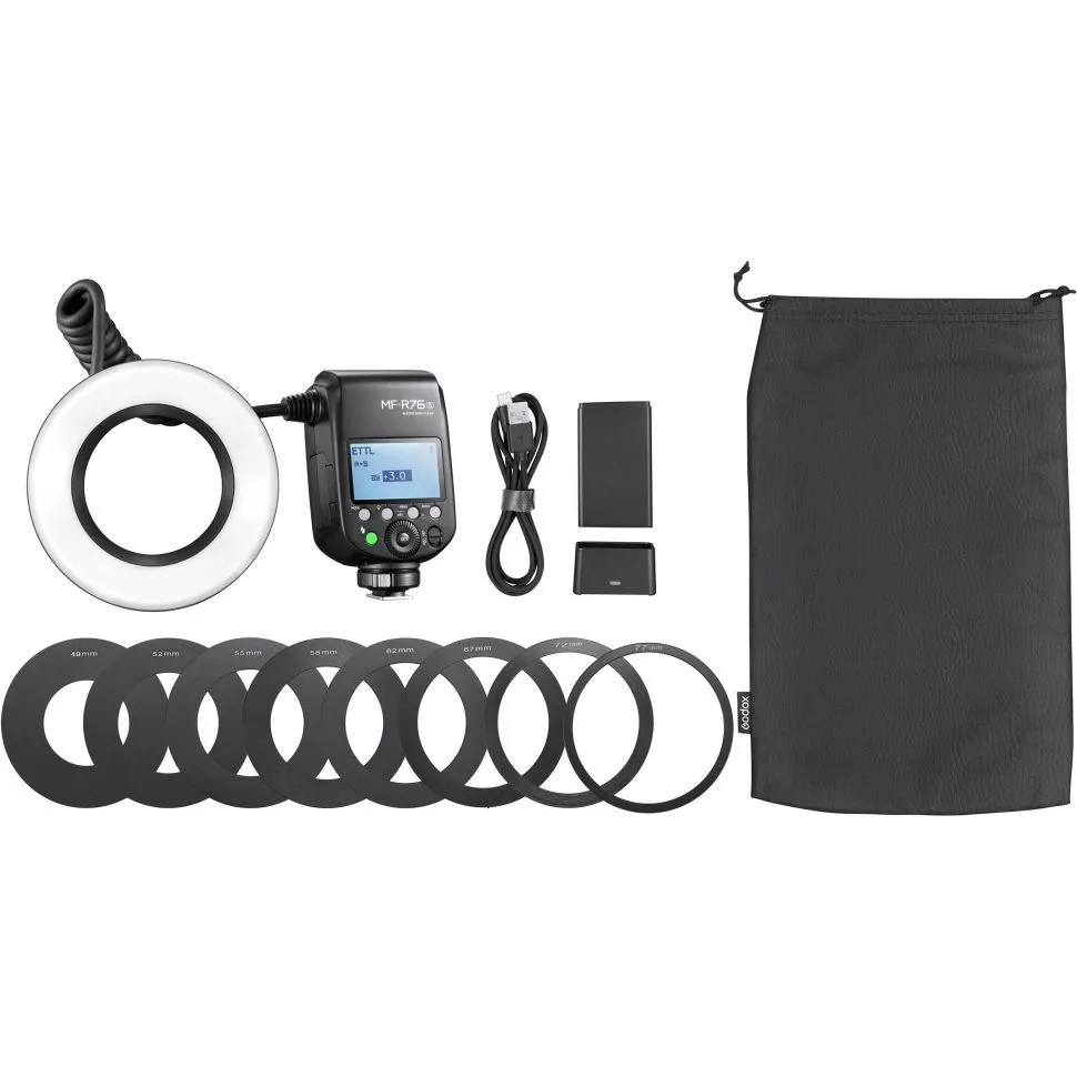 Кольцевая макровспышка Godox MF-R76S TTL для Sony
