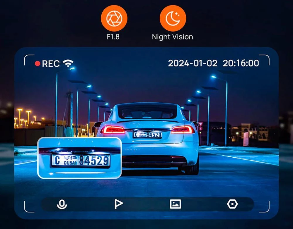 Відеореєстратор 70mai 4K A810 HDR Dash Cam Set Global (+ камера заднього виду) (A810-2) Бренд: 70mai; Матриця: Sony Starvis 2 IMX678