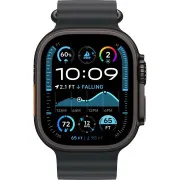 Apple Watch Ultra 2 2024 GPS + Cellular 49mm Black Titanium Case with Black Ocean Band (MX4P3, MYTC3) (Apple Refurbished)