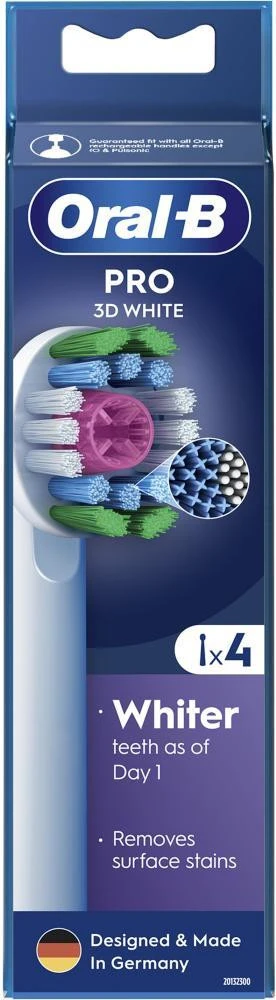 Насадка для електричної зубної щітки Oral-B EB18pRX PRO 3D White 4 шт Бренд: Oral-B; Вікова категорія: для