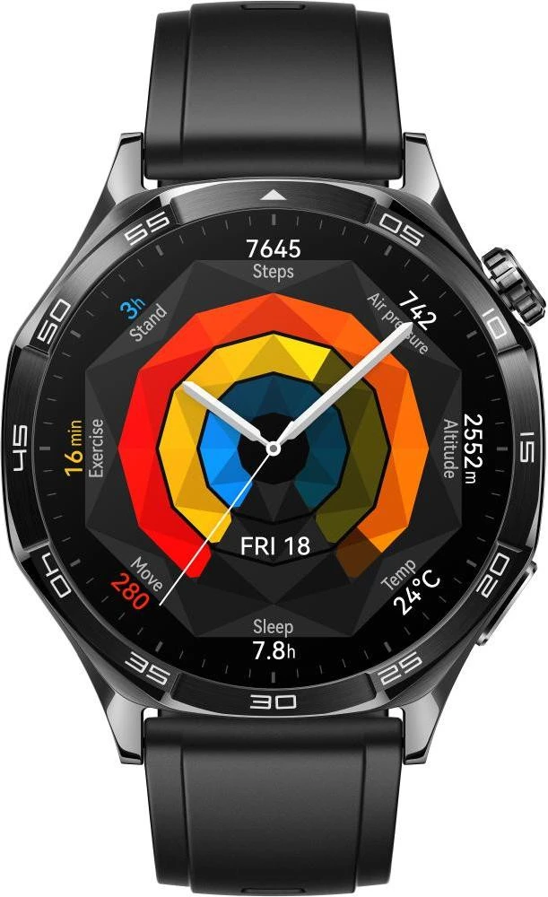 Смарт-годинники HUAWEI Watch GT 5 46 мм Black (55020DKM) Бренд: HUAWEI; Лінійка: Watch GT 5; iOS: є;