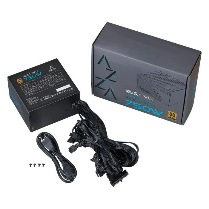 Azza 750W PSAZ-750G(ATX 3.1) (PSAZ-750G(ATX 3.1)) (UA) ; Модуль PFC: активний;