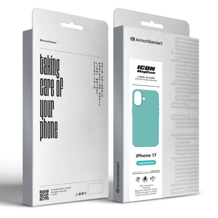 Чохол для мобільного телефону Armorstandart ICON2 MagCase Apple iPhone 17 Aquamarine (ARM86670) (UA)