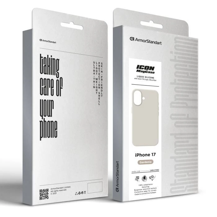 Чохол для мобільного телефону Armorstandart ICON2 MagCase Apple iPhone 17 Gardenia (ARM87080) (UA) ; Колір: молочно-білий;