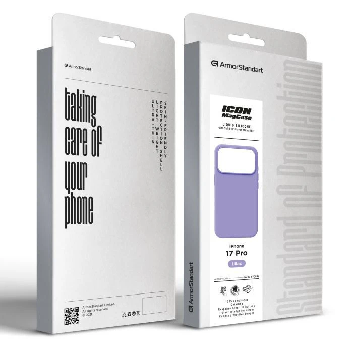 Чехол для мобильного телефона Armorstandart ICON2 MagCase Apple iPhone 17 Pro Lilac (ARM87083) (UA)