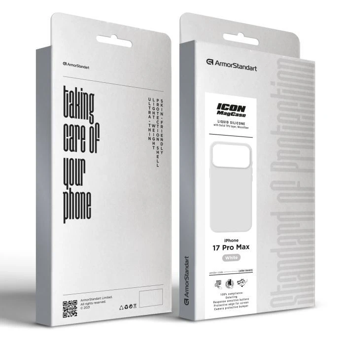 Чехол для мобильного телефона Armorstandart ICON2 MagCase Apple iPhone 17 Pro Max White (ARM86683) (UA) ; Цвет: белый;