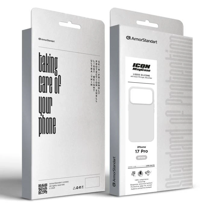 Чохол для мобільного телефону Armorstandart ICON2 MagCase Apple iPhone 17 Pro White (ARM86678) (UA)