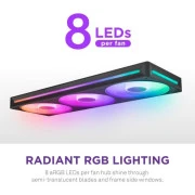 Кулер для корпусу NZXT F360 RGB Core Fan (Single Frame) - Black (RF-U36HF-B1) (UA)