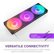 Кулер для корпусу NZXT F360 RGB Core Fan (Single Frame) - Black (RF-U36HF-B1) (UA)