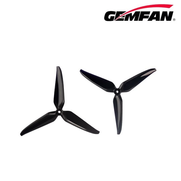 Пропелер для дрона Gemfan 7140 PC 3 Blade - Чорний 2xCW/2xCCW (PMPC7140-3B) (UA) ; Діаметр: 18,3 см; Крок гвинта: 10,16