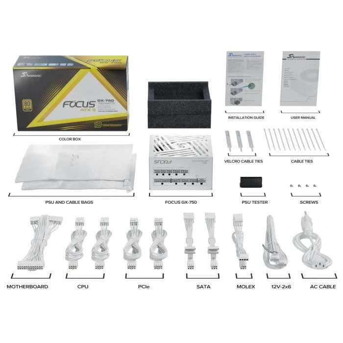 Seasonic 750W FOCUSGX-750-ATX31-WHT (FOCUS-GX-750-ATX31-WHITE) (UA)