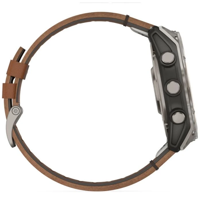 Смарт-часы Garmin fenix 8 51mm,AMOLED,Sapphire, Bare Ti, Blk/Chsnt Lthr (010-02905-40) (UA)