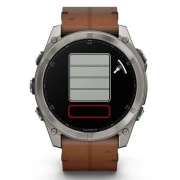 Смарт-часы Garmin fenix 8 51mm,AMOLED,Sapphire, Bare Ti, Blk/Chsnt Lthr (010-02905-40) (UA)