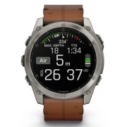 Смарт-часы Garmin fenix 8 51mm,AMOLED,Sapphire, Bare Ti, Blk/Chsnt Lthr (010-02905-40) (UA)