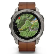 Смарт-часы Garmin fenix 8 51mm,AMOLED,Sapphire, Bare Ti, Blk/Chsnt Lthr (010-02905-40) (UA)