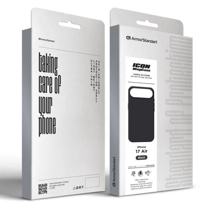Чехол для мобильного телефона Armorstandart ICON2 MagCase Apple iPhone 17 Air Black (ARM86250) (UA) ; Цвет: черный;