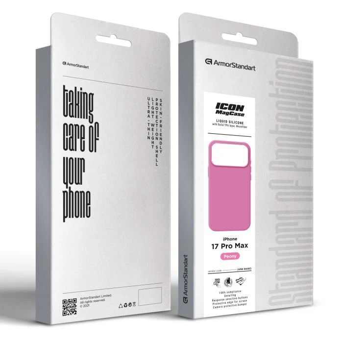 Чохол для мобільного телефону Armorstandart ICON2 MagCase Apple iPhone 17 Pro Max Peony (ARM86680) (UA) ; Колір: рожевий;