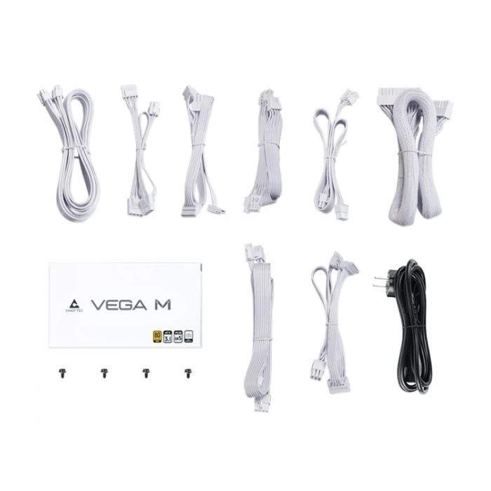 Chieftec 750W VEGA M WHITE (PPG-750-CW) (UA) ; Мощность: 750 Вт; Модульное