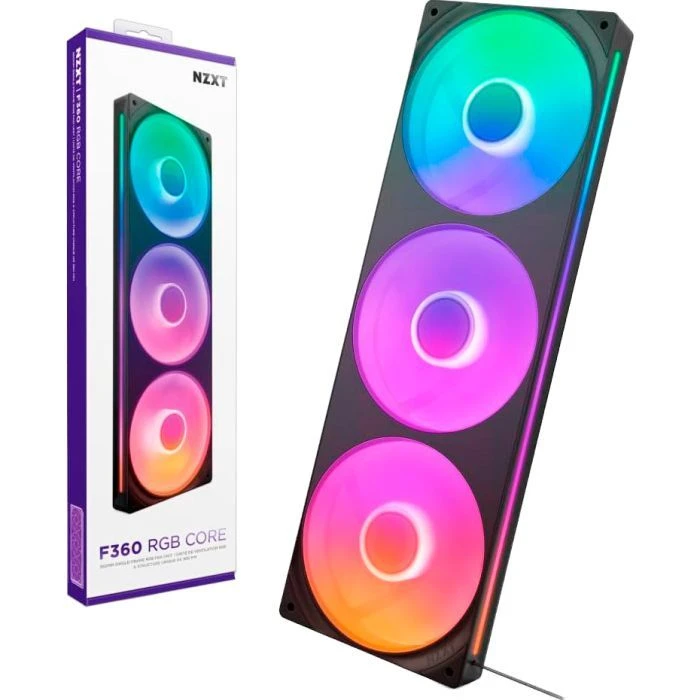 Кулер для корпуса NZXT F360 RGB Core Fan (Single Frame) - Black (RF-U36HF-B1) (UA)