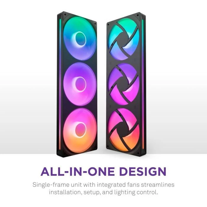 Кулер для корпуса NZXT F360 RGB Core Fan (Single Frame) - Black (RF-U36HF-B1) (UA)