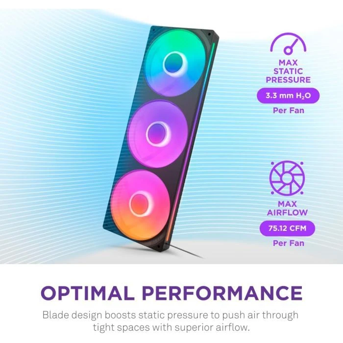 Кулер для корпуса NZXT F360 RGB Core Fan (Single Frame) - Black (RF-U36HF-B1) (UA)