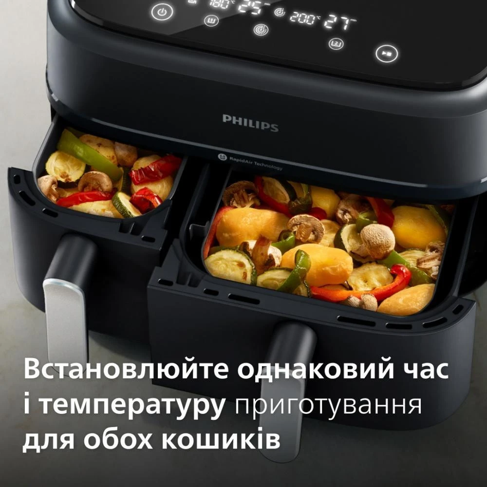 Мультипечь Philips Dual Airfryer 3000 Series NA351/00 Бренд: Philips; Мощность, Вт: 2750;