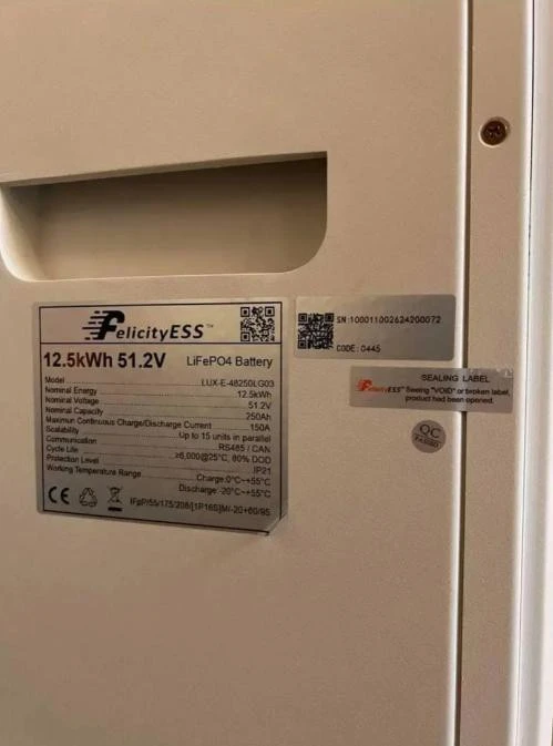 FelicityESS LiFePO4 51,2V 250Ah (LUX-E-48250LG03) (UA) Бренд: FelicityESS; Технологія: LiFePO4;