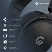 Навушники з мікрофоном GamePro Asgard Skadi Black (HSW191B) (UA)