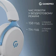 Навушники з мікрофоном GamePro Asgard Skadi White (HSW191WB) (UA)