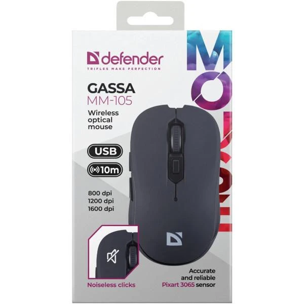 Defender Gassa MM-105 Black (52105) (UA) Бренд: Defender; Бесроводное