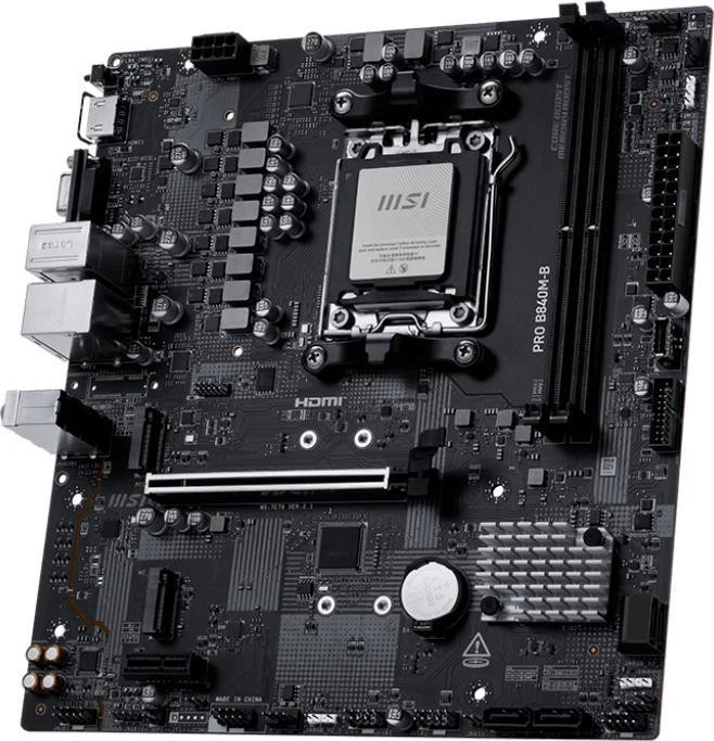 MSI PRO B840M-B (911-7E76-002) (UA) Бренд: MSI; Тип разъема CPU: Socket AM5;