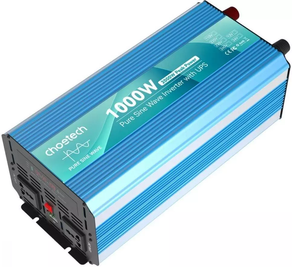Перетворювач DC-AC Choetech INV-C1000WUPS-EU (UA) Бренд: Choetech; Підключення вхідне: