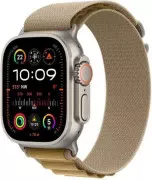 ремінець Apple Alpine Loop Tan - Natural Titanium Finish для Watch 44/45/46/49mm - Medium (MXN23ZM/A) (UA)
