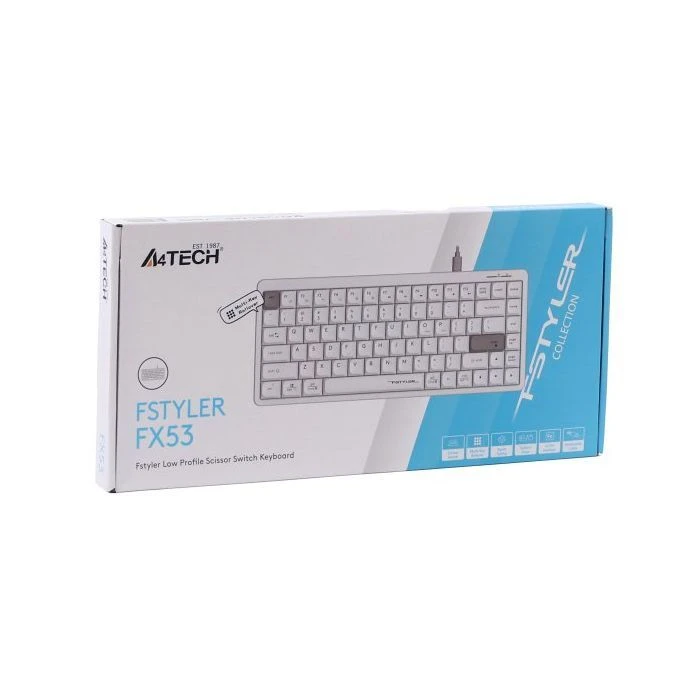 A4Tech FX53 USB UA White (4711421002400) (UA) ; Конструкція: ножицька; Тип