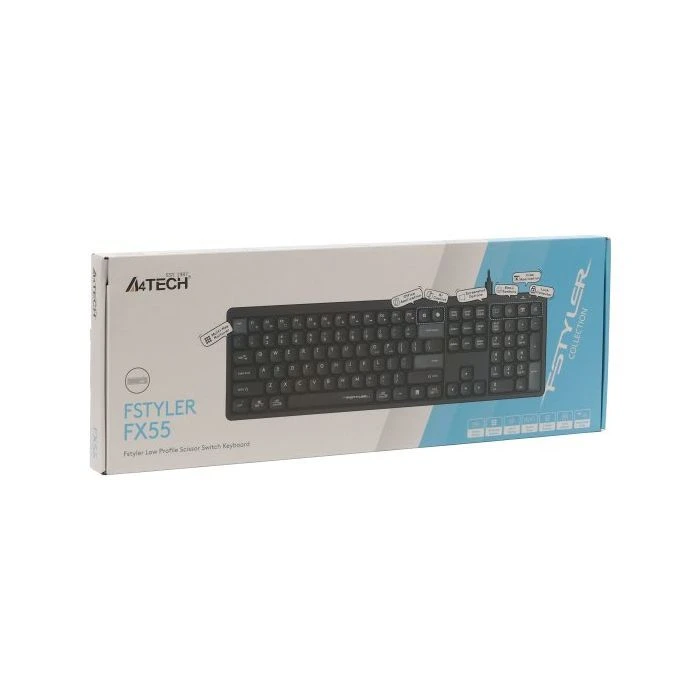 A4Tech FX55 USB UA Black (4711421002417) (UA) ; Конструкция: ножничная; Тип
