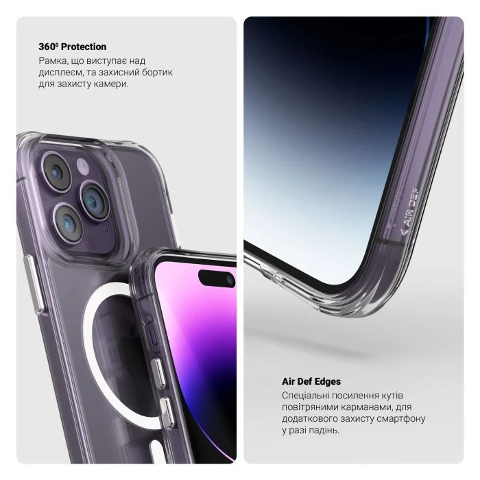 Чехол для мобильного телефона Armorstandart Clear-C MagCase Apple iPhone 17 Pro Transparent (ARM87401) (UA)