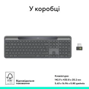 Logitech Slim Solar+ for Business Wireless/Bluetooth Graphite (920-013779) (UA)