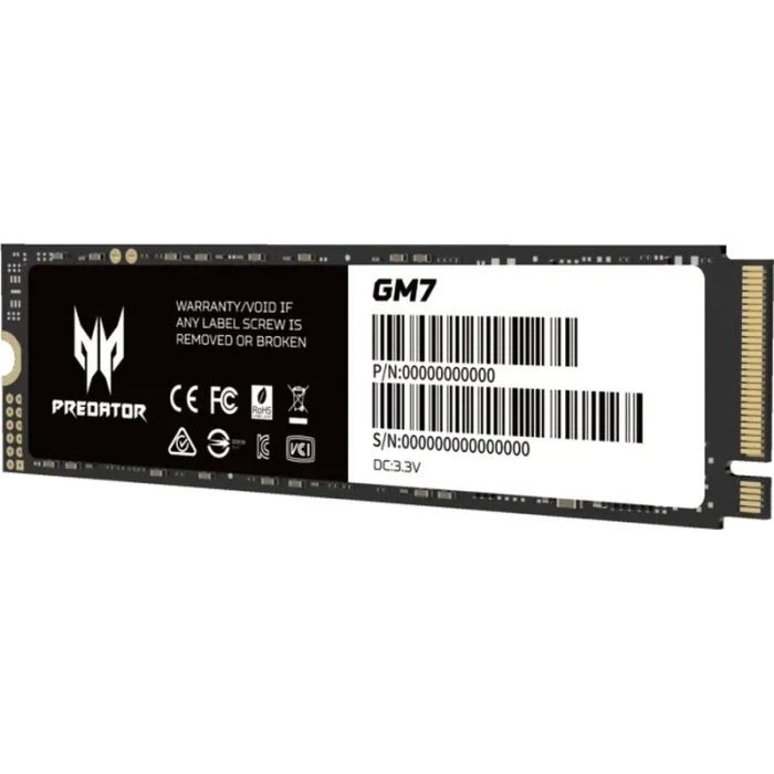 M.2 2280 2TB GM7 Acer Predator (BL.9BWWR.119) (UA) Об'єм пам'яті: 2 TB; Тип